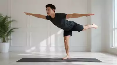 User practicing balance exercises