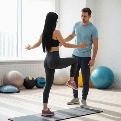 Anwendung von Physiotherapie zur Rehabilitation