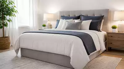 Lifestyle image of a comfortable bedroom setup