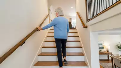 User navigating a safe home environment