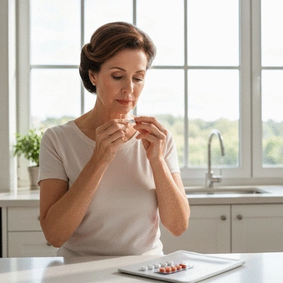 User engaging with medication