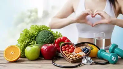 Healthy lifestyle promoting heart health and balance