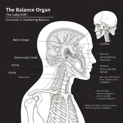 Diagramm der Gleichgewichtsorgane