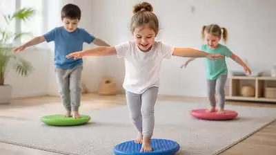 Children enjoying balance training activities